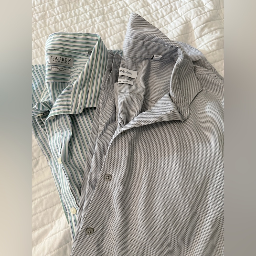 Bundle Striped and checker Dress Shirts